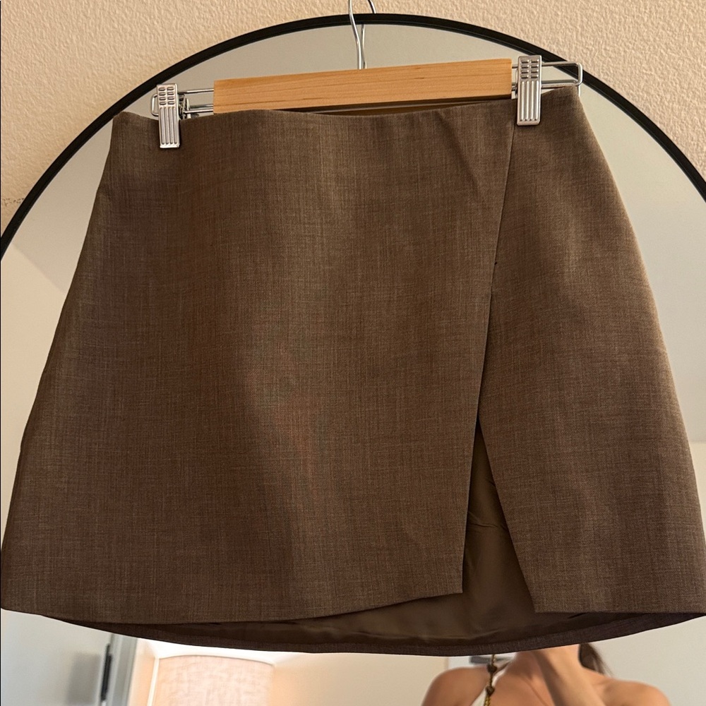 PrettyLittleThing Brown Mini Skirt